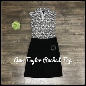 Ann Taylor V-Neck Ruched Top